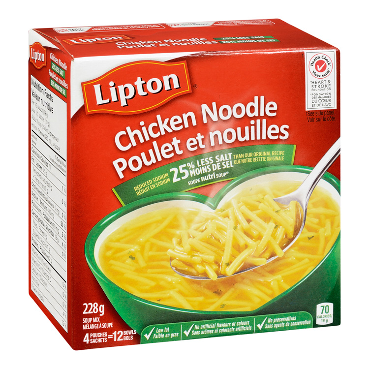 Lipton Chicken Noodle Soup Mix - Low Sodium - Whistler Grocery Service