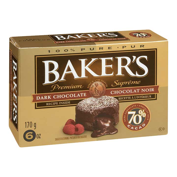 Baker's Premium Chocolate - Dark 70% Cacao - Whistler Grocery Service ...