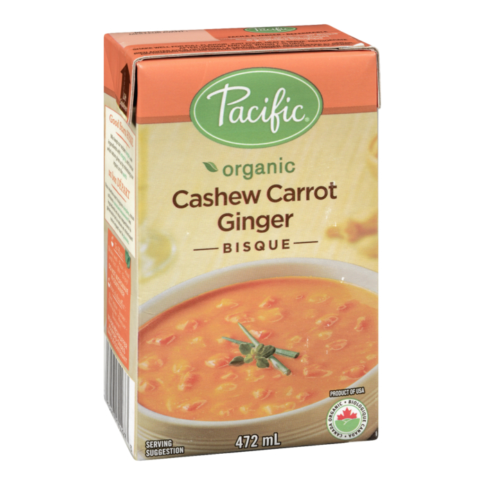 Pacific Organic Soup - Cashew, Carrot & Ginger Bisque 472ml